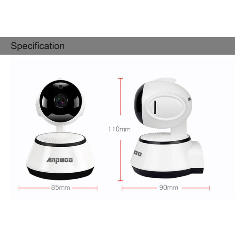 Anpwoo YT001 720P HD WiFi IP Camera with 6 PCS Infrared LEDs, Support Motion Detection & Night Vision & TF Card(Max 64GB), YT001 Anpwoo YT001 720P HD WiFi IP Camera with 6 PCS Infrared LEDs, Support Motion Detection & Night Vision & TF Card(Max 64GB), YT001